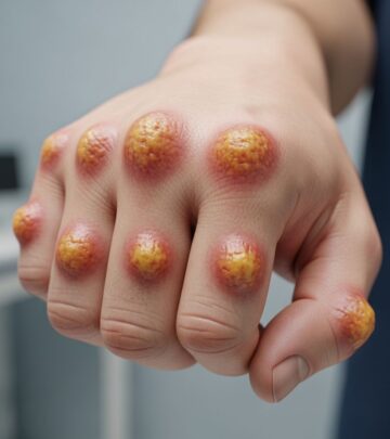 Rare systemic disease with skin nodules, destructive arthritis, and multi-organ involvement requiring early diagnosis.